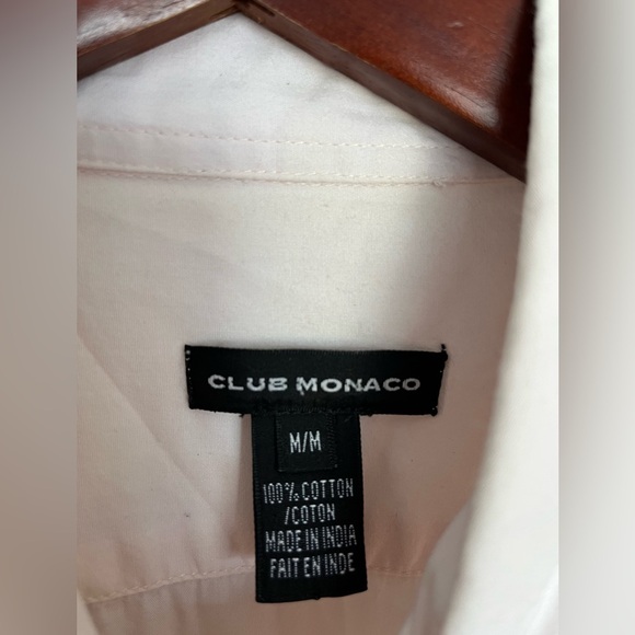 Club monaco embroidereid buttons down light pink shirt size medium - Picture 6 of 8